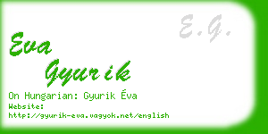 eva gyurik business card