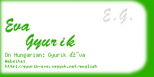 eva gyurik business card